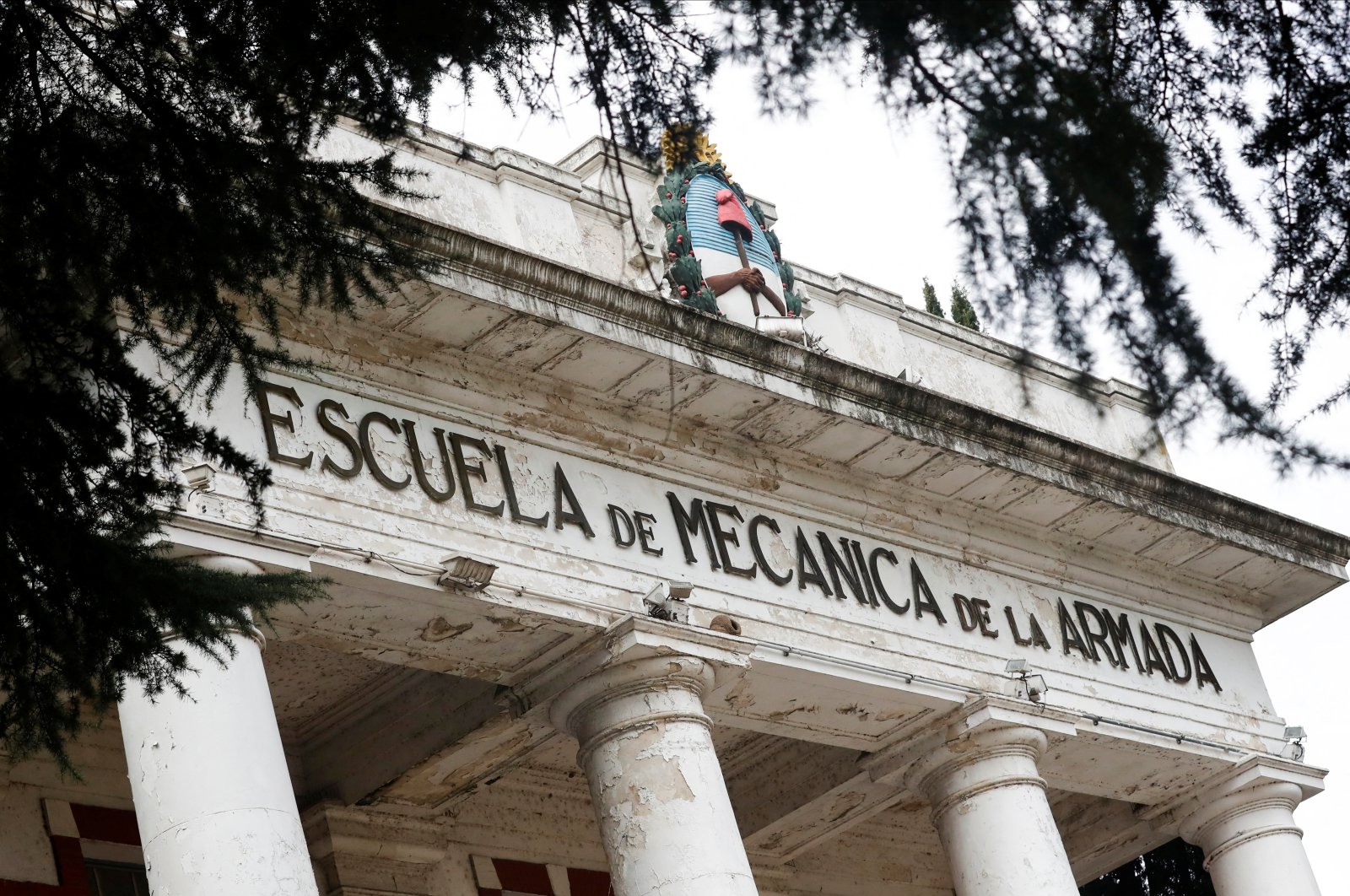The facade of the former Navy Mechanics School and detention center known as ESMA, which was used as an illegal detention and torture center during Argentina&#039;s last dictatorship, was declared a UNESCO World Heritage Site, Buenos Aires, Argentina, Sept. 19, 2023. (Reuters Photo)
