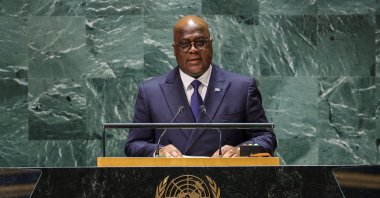 Democratic Republic of Congo President Felix Antoine Tshisekedi Tshilombo addresses the 78th Session of the U.N. General Assembly, New York City, U.S., Sept. 20, 2023. (Reuters Photo)