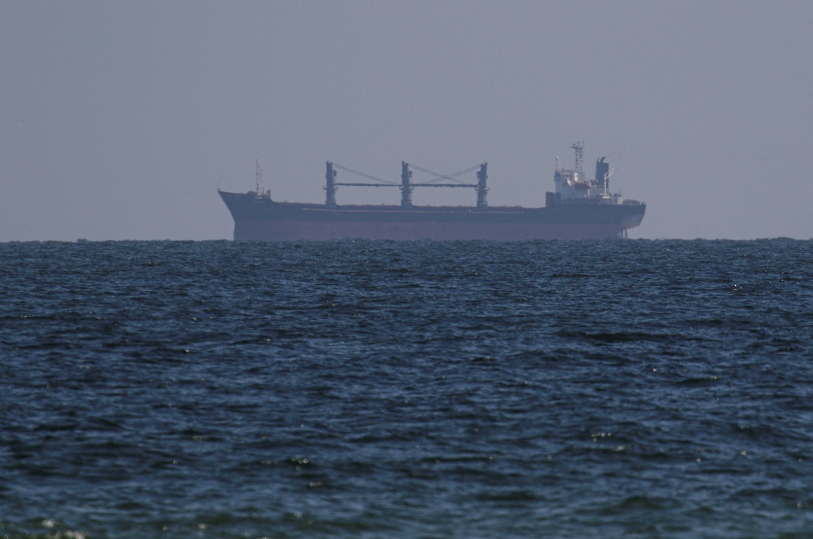 Palau-flagged bulk carrier Aroyat arrives at the Chernomorsk seaport for loading grain, amid Russia&#039;s attack on Ukraine, near Odesa, Ukraine, Sept. 16, 2023. (Reuters Photo)