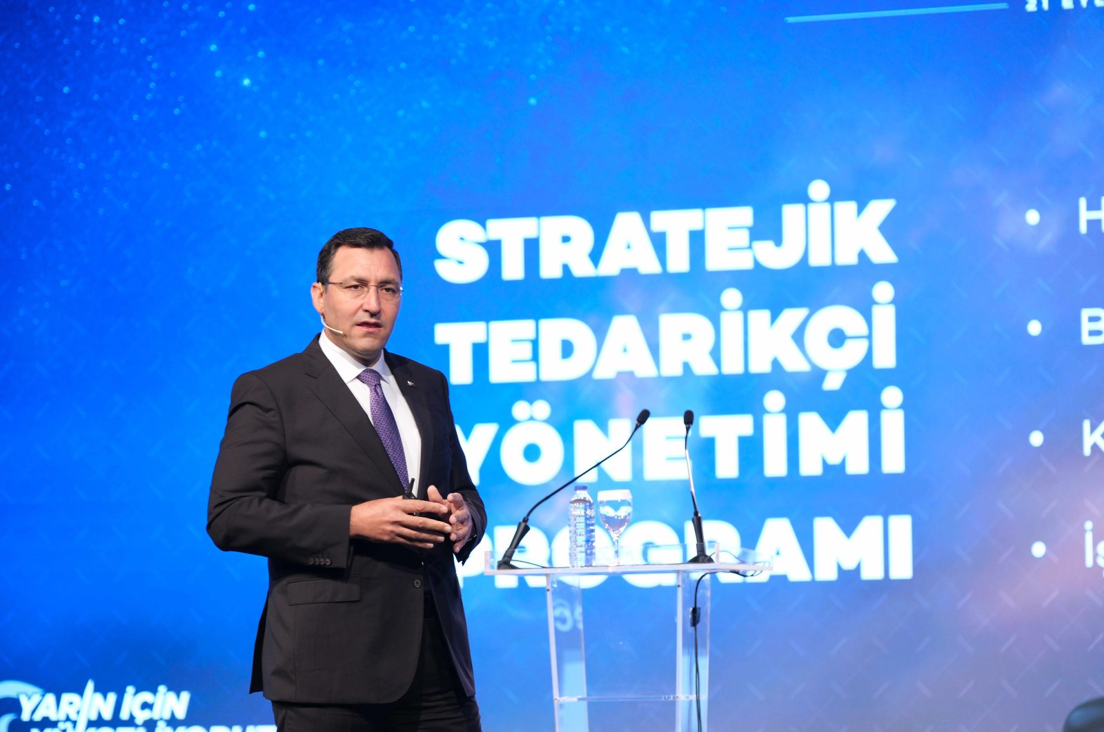 Roketsan Head Murat Ikinci is seen at the Strategic Partnership Summit in Ankara, Türkiye, Sept.21, 2023 (Courtesy of Roketsan)