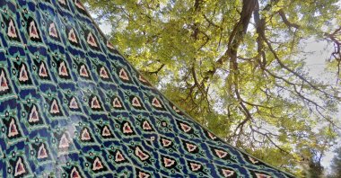 Islamic art decorations by the mausoleum of renowned medieval Iranian poet and mystic Farid ud-Din Attar in his hometown of Neyshabur, Razavi Khorasan province, Iran, Aug. 19, 2014. (Getty Images Photo)