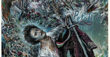 &quot;Sandor Petöfi 1849,&quot; by Haydar Özay, acrylic on paper, Istanbul, Türkiye, Sept. 21, 2023. (Photo courtesy of Istanbul Liszt Institute Hungarian Cultural Center)