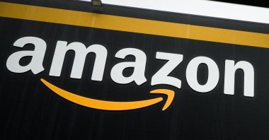 The logo of Amazon is seen in a picture taken on, Paris, France, Oct. 22, 2019. (AFP Photo)