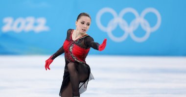Russia&#039;s Kamila Valieva skates during the Women Single Skating Free Skating on Day 13 of the Beijing 2022 Winter Olympic Games at Capital Indoor Stadium, Beijing, China, Feb. 17, 2022. (Getty Images Photo)