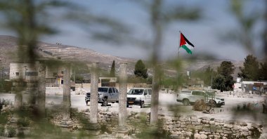 A general view of ancient columns in Sebastia, near Nablus in the Israeli-occupied West Bank, Aug. 26, 2023. (Reuters Photo)