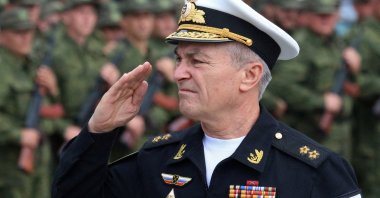 Russian Black Sea Fleet commander Adm. Viktor Sokolov at a program in Sevastopol, Crimea, Sept. 27, 2022. (Reuters Photo)