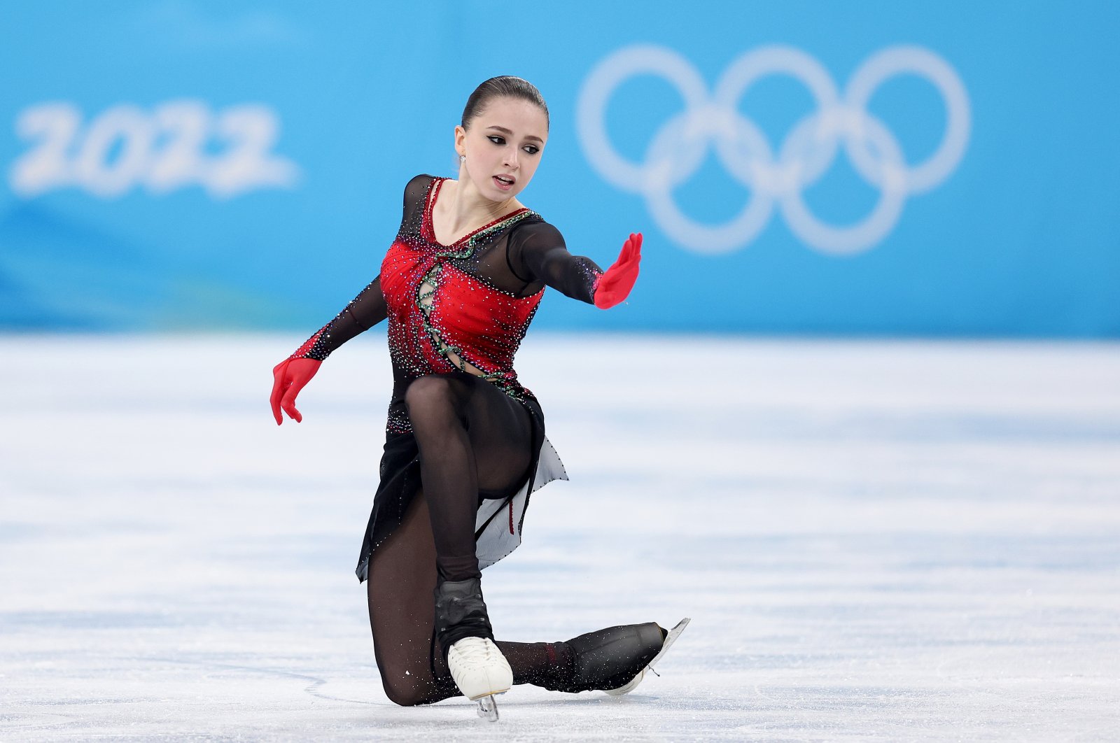 Russia&#039;s Kamila Valieva skates during the Women Single Skating Free Skating on Day 13 of the Beijing 2022 Winter Olympic Games at Capital Indoor Stadium, Beijing, China, Feb. 17, 2022. (Getty Images Photo)
