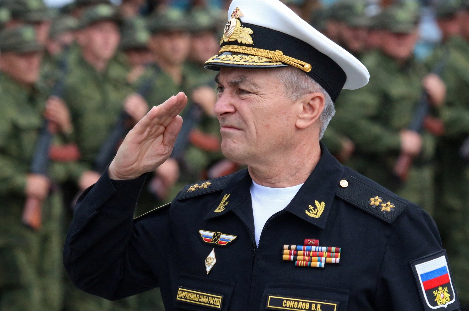 Russian Black Sea Fleet commander Adm. Viktor Sokolov at a program in Sevastopol, Crimea, Sept. 27, 2022. (Reuters Photo)