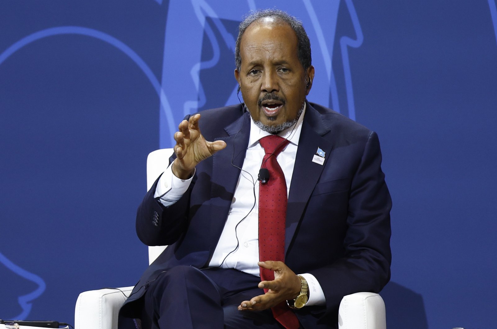 Somalia&#039;s President Hassan Sheikh Mohamud participates in a Peace, Security and Governance Forum during the U.S.-Africa Leaders Summit 2022 in Washington, Tuesday, Dec. 13, 2022. (AP File Photo)