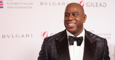 Earvin &quot;Magic&quot; Johnson attends the Elizabeth Taylor Ball to End AIDS, Beverly Hills, California, U.S., Sept. 21, 2023. (Reuters Photo)