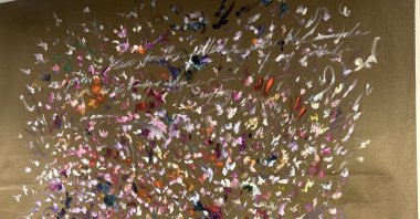 An artwork from Sedef Gali&#039;s &quot;Fragile Words&quot; exhibition, New York City, New York, U.S., Sept. 25, 2023. (Photo by Funda Karayel)