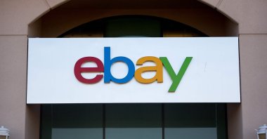 An Ebay sign and logo is seen in San Jose, California, U.S., Nov. 4, 2016. (AFP Photo)