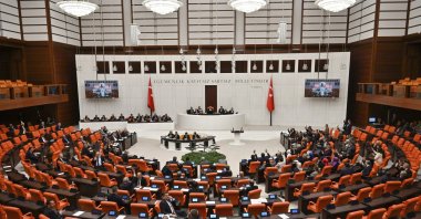 Turkish lawmakers vote in favor of Finland's bid to join NATO at Parliament in Ankara, Türkiye, March 30, 2023. (AP Photo)