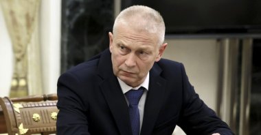 Former Wagner commander Andrei Troshev during a meeting with Russian President Vladimir Putin, Moscow, Russia, Sept. 28, 2023. (AA Photo)