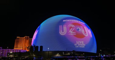 &quot;The Sphere,&quot; a music and entertainment complex, opens its doors, Las Vegas, Nevada, U.S., Sept. 29, 2023. (AA Photo)