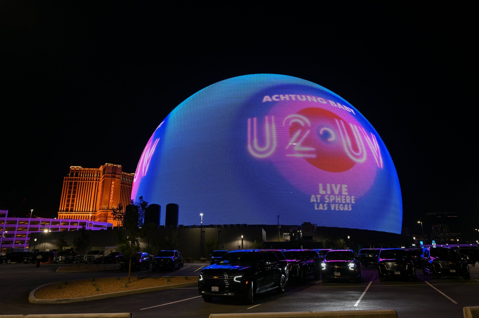 &quot;The Sphere,&quot; a music and entertainment complex, opens its doors, Las Vegas, Nevada, U.S., Sept. 29, 2023. (AA Photo)