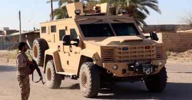 A PKK/YPG member takes up position in Deir El-Zour, Syria, September 9, 2023. (EPA Photo) 
