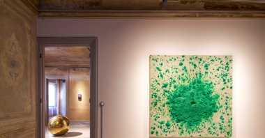 An artwork by Bosco Sodi displayed at "The Silence of Forms" exhibition, Istanbul, Türkiye, Oct. 3, 2023. (Photo courtesy of Sevil Dolmacı Gallery)