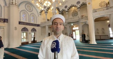 Muhammet Rıfat Çınar, imam of the Tokyo Mosque, speaks to Anadolu Agency (AA), Tokyo, Japan, Oct. 4, 2023. (AA Photo)