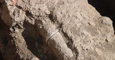 The ancient "Ab-ı Hamravat" water canal connected to Diyarbakır by Suleiman the Magnificent, was unearthed in the second oldest city in the world, Amida Mound, Diyarbakır, Türkiye, Oct. 5, 2023. (IHA Photo)