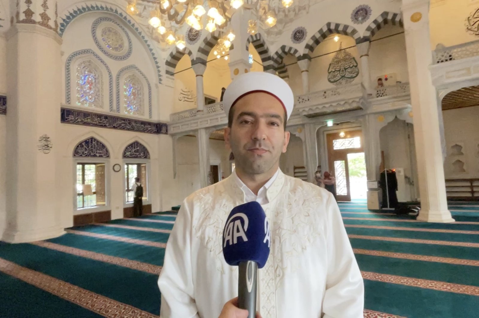 Muhammet Rıfat Çınar, imam of the Tokyo Mosque, speaks to Anadolu Agency (AA), Tokyo, Japan, Oct. 4, 2023. (AA Photo)