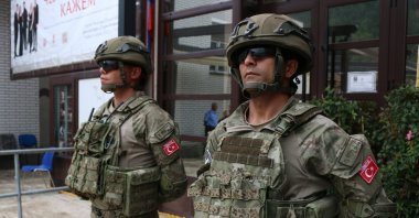 Turkish troops stationed in Zubin Potok, Kosovo, June 15, 2023. (AA Photo) 