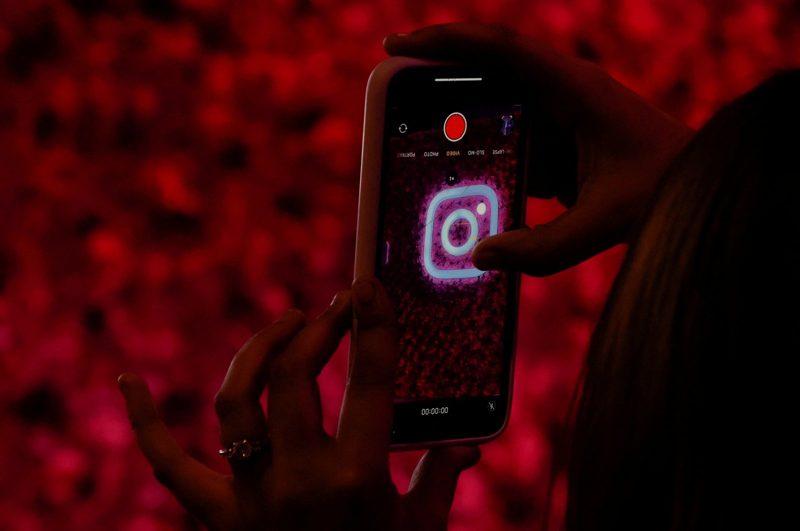 A logo of the mobile application Instagram is seen on a mobile phone, during a conference in Mumbai, India, Sept. 20, 2023. (Reuters Photo)