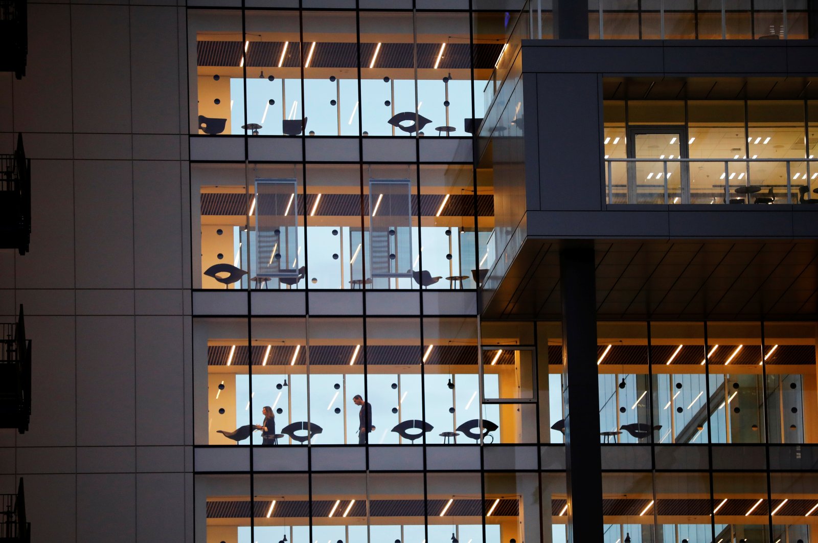 A part of the facade of U.S. chipmaker Intel Corp's "smart building" is seen in Petah Tikva, near Tel Aviv, Israel, Dec. 15, 2019. (Reuters Photo)