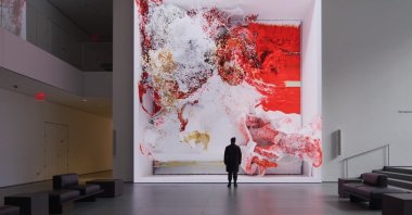 A still shot taken from Refik Anadol&#039;s &quot;Unsupervised.&quot;