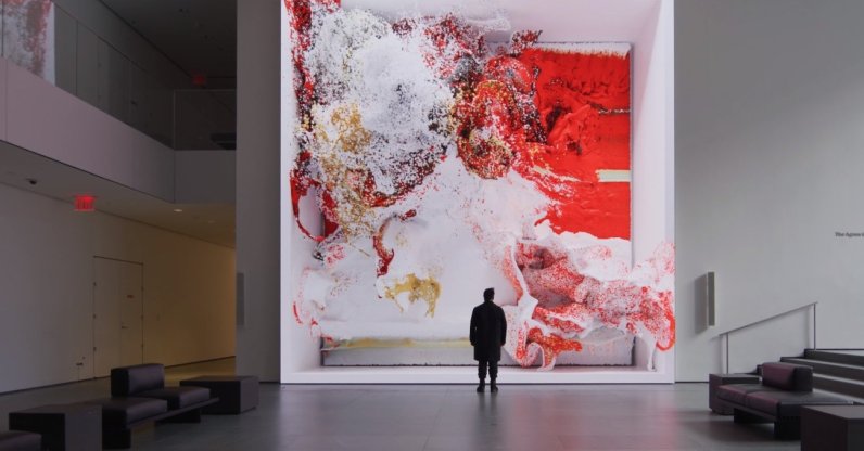 A still shot taken from Refik Anadol's "Unsupervised."