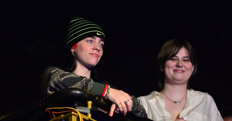 Billie Eilish watches her brother Finneas O'Connell perform at Electric Ballroom, London, U.K., Aug. 30, 2023. (Getty Images Photo)