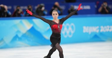 Team ROC&#039;s Kamila Valieva skates during the Women Single Skating Free Skating on Day 13 of the Beijing 2022 Winter Olympic Games at Capital Indoor Stadium, Beijing, China, Feb. 17, 2022. (Getty Images Photo)