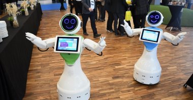 Robots at the Government Information and Communication Technologies (ICT) Conference held under the sponsorship of Türksat in Gebze district of northwestern Kocaeli province, Türkiye, Oct. 12, 2023. (AA Photo)