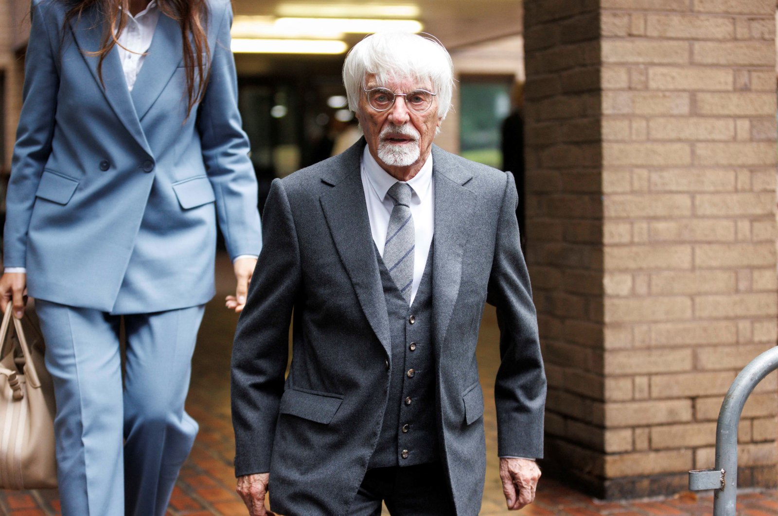 Ex-Formula One boss Bernie Ecclestone leaves Southwark Crown Court after admitting to fraud, London, UK., Oct. 12, 2023. (Reuters Photo)