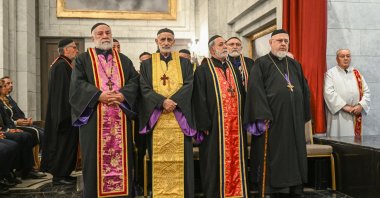 The first prayer was held at the St. Ephrem Syriac Ancient Orthodox Church, Istanbul, Türkiye, (AA Photo)