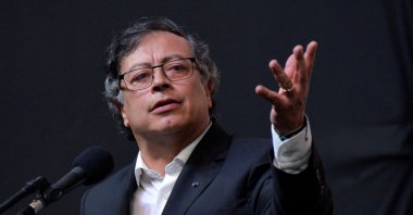  Colombian President Gustavo Petro speaks during an event with peace negotiators of Colombia's government and the National Liberation Army (ELN) rebels, in Bogota, Colombia Aug. 3, 2023. (Reuters File Photo)