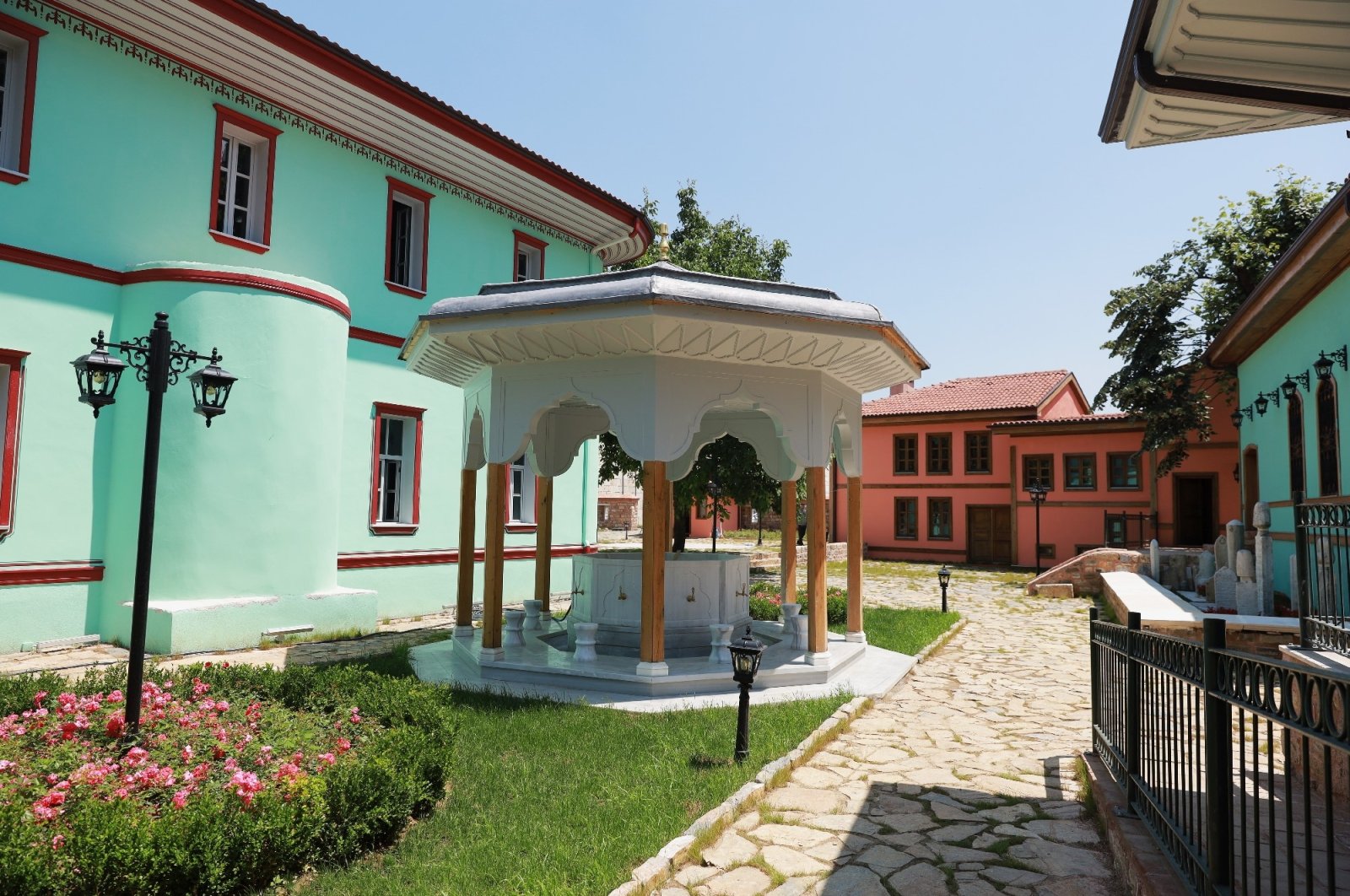 The Bursa Mevlevi Lodge, established by Cününi Ahmed Dede in 1615 under the orders of Ottoman Sultan Ahmed I and later closed by law in 1925, has been restored to its original grandeur by the Metropolitan Municipality, Bursa, Türkiye, Oct. 10, 2023. (IHA Photo)