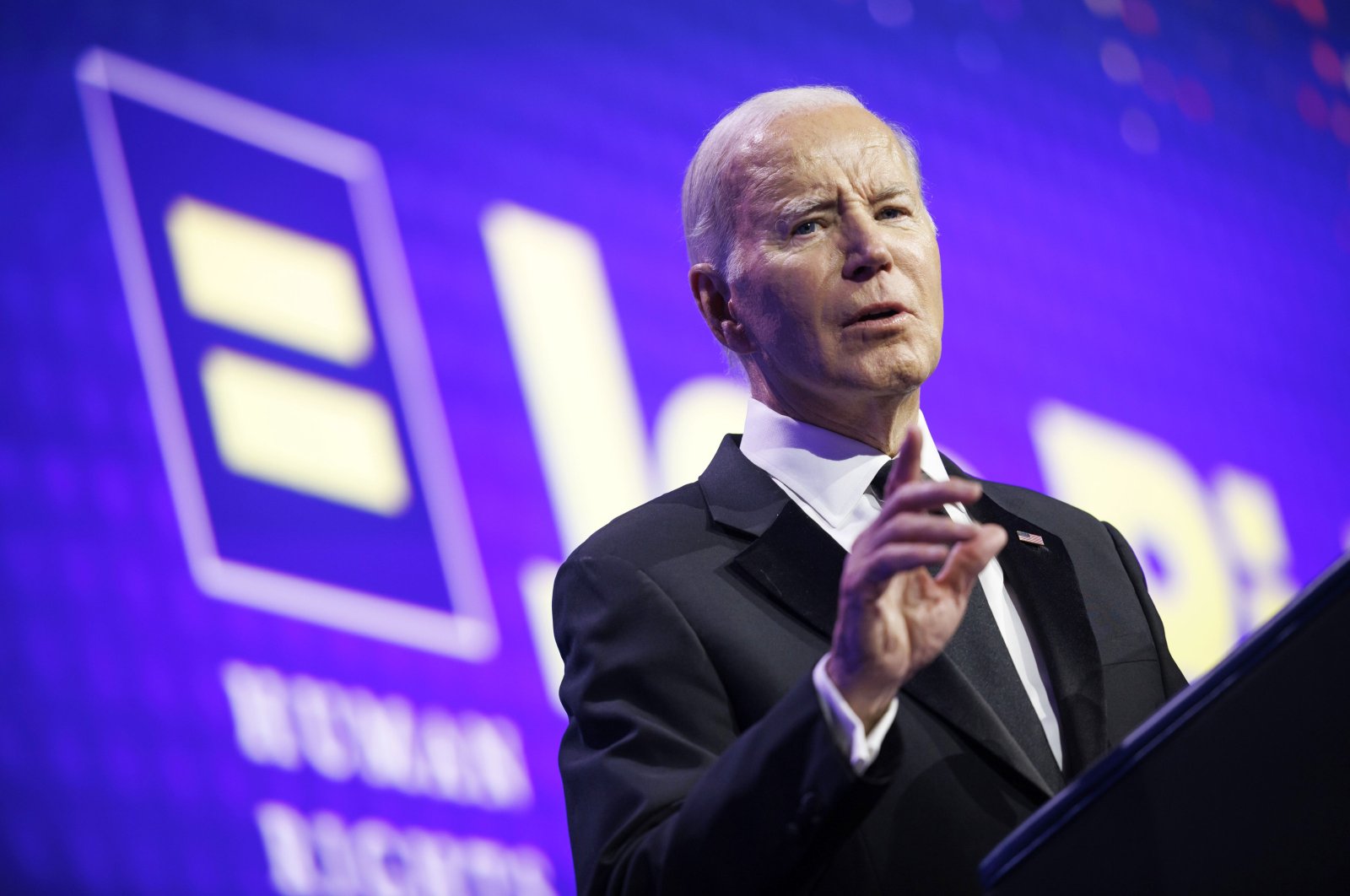 U.S. President Joe Biden speaks at a program in Washington, D.C., U.S., Oct. 14, 2023. (EPA Photo)