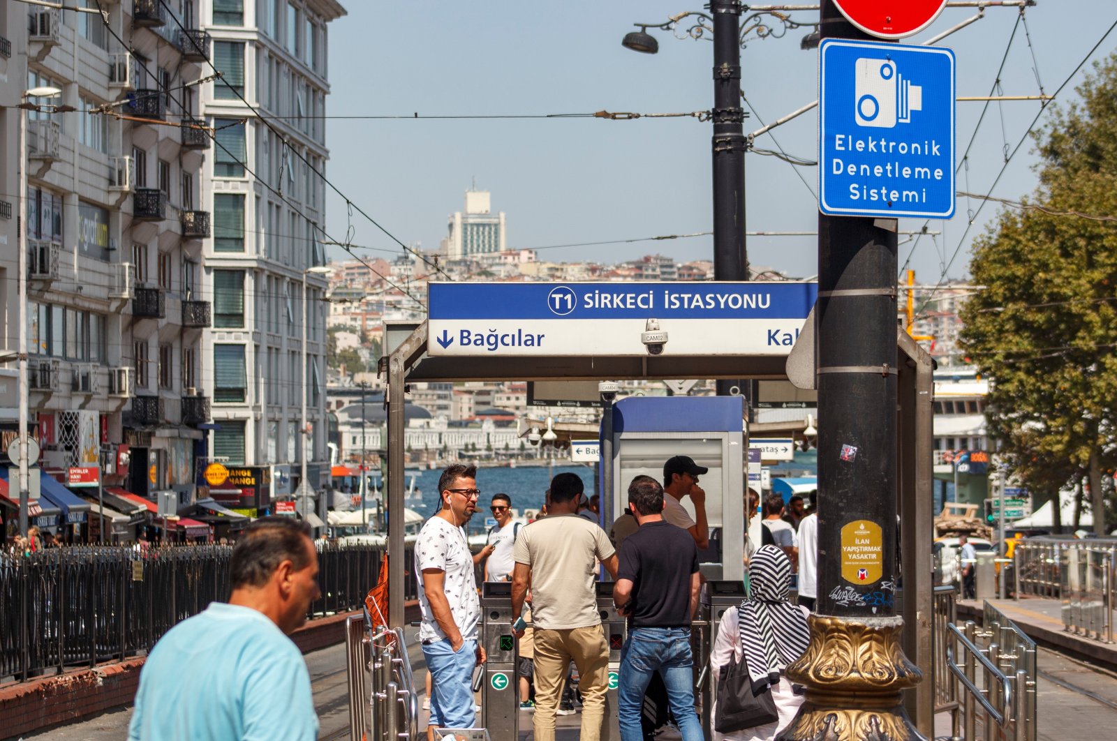 Commuters at Sirkeci tram station, Istanbul, Türkiye, Aug. 28, 2022. (Shutterstock Photo)