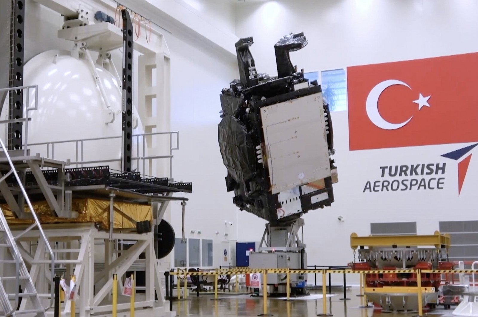 The headquarters of Turkish Aerospace Industries (TAI), one of Türkiye&#039;s leading companies in the field of satellite technologies, working on the project of the first domestically produced communications satellite, Türksat 6A, Ankara, Türkiye, Sept. 21, 2023. (AA Photo)