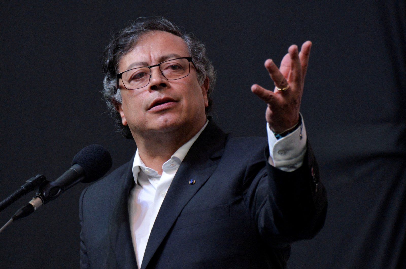  Colombian President Gustavo Petro speaks during an event with peace negotiators of Colombia&#039;s government and the National Liberation Army (ELN) rebels, in Bogota, Colombia Aug. 3, 2023. (Reuters File Photo)