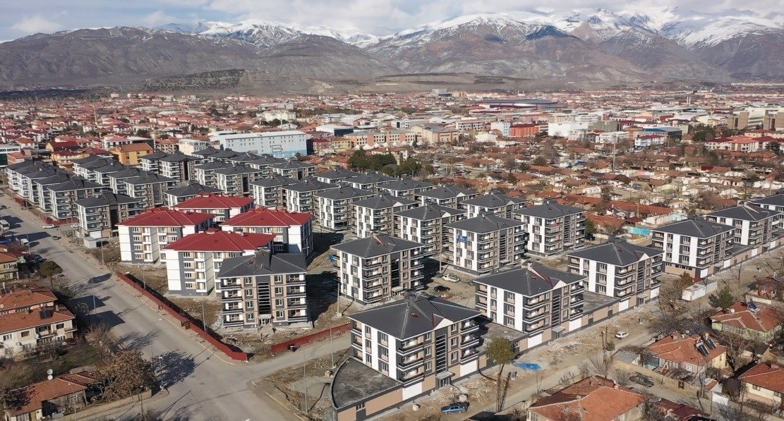 Aerial view of residential buildings in Erzincan, eastern Türkiye, Oct. 17, 2023. (IHA Photo)