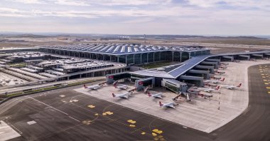 Aerial view of Türkiye&#039;s largest airport, Istanbul Airport, Istanbul, Türkiye, Oct. 14, 2023. (AA Photo)