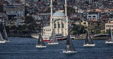 Boats take part in the 3rd Presidential International Yacht Races, Istanbul, Türkiye, Oct. 29, 2022. (AA Photo)