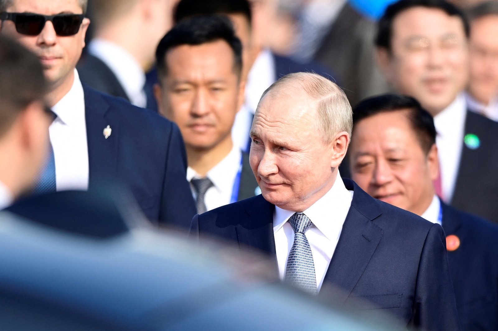 Russia&#039;s President Vladimir Putin arrives at Beijing Capital International Airport to attend the Third Belt and Road Forum in Beijing, China, Oct. 17, 2023. (Reuters Photo)