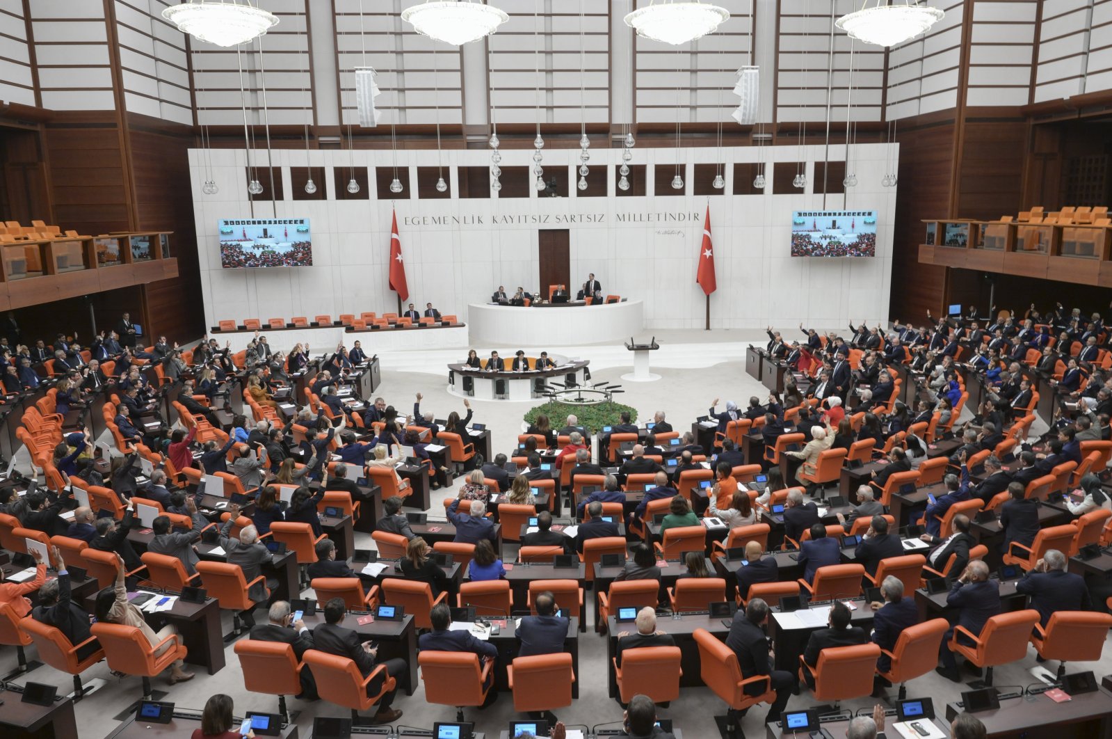 The General Assembly of the Turkish Parliament, Oct. 17, 2023. (AA Photo)