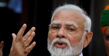 India's Prime Minister Narendra Modi addresses the media on the first day of the five-day-long special session in New Delhi, India, Sept. 18, 2023. (Reuters Photo)