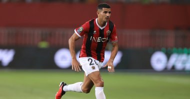 Nice&#039;s Youcef Atal during the Ligue 1 match against Lille, Nice, France, Aug. 11, 2023. (Getty Images Photo)