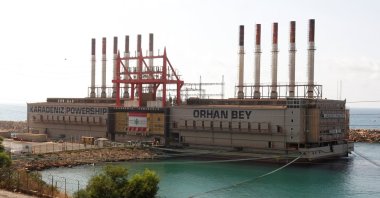 Karpowership's Orhan Bey, an electricity-generating ship, docks at the port of Jiyeh, Lebanon, Aug. 10, 2021. (Reuters Photo)