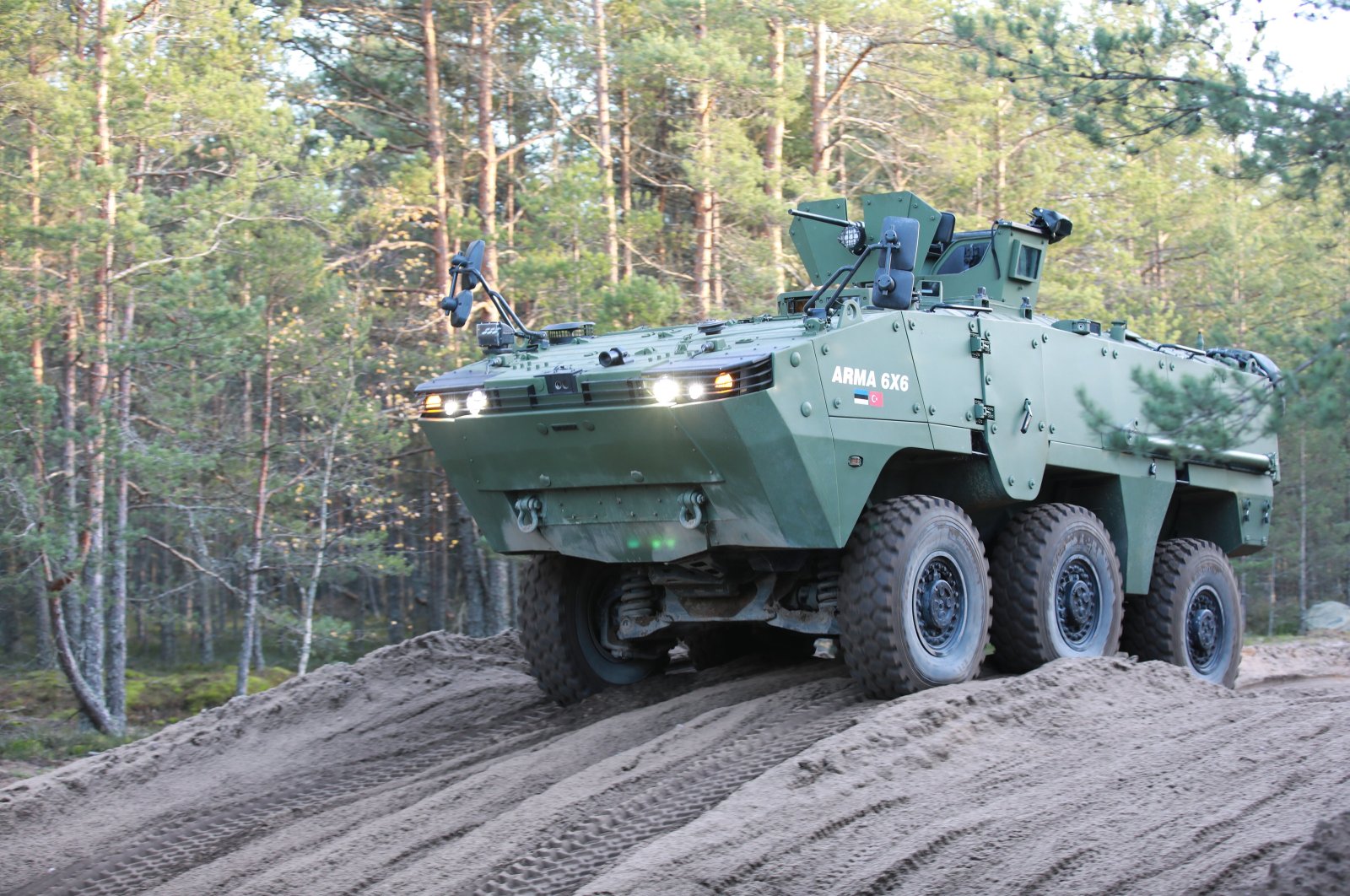An ARMA 6X6 armored combat vehicle produced by Turkish manufacturer Otokar, Oct. 19, 2023. (AA Photo via Otokar)